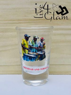 Trinidad and Tobago Steelpan Players Shot Glass