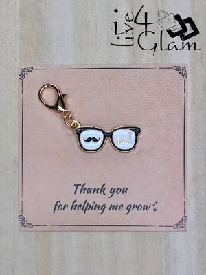 Dad Charm Keychain with Thank You Card Style 2