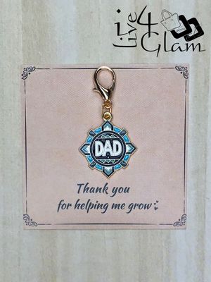 Dad Charm Keychain with Thank You Card Style 3