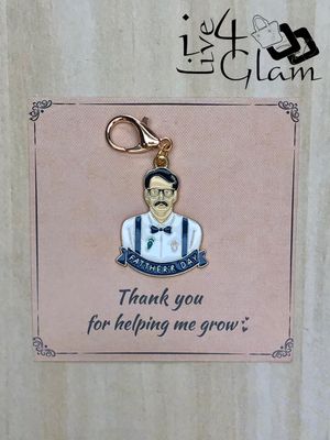 Dad Charm Keychain with Thank You Card Style 1
