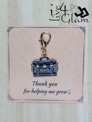 Dad Charm Keychain with Thank You Card Style 4