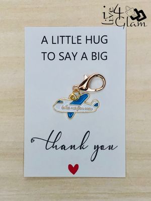 Travel Charm Keychain with Thank You Card Style 2