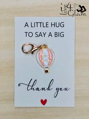 Travel Charm Keychain with Thank You Card Style 3