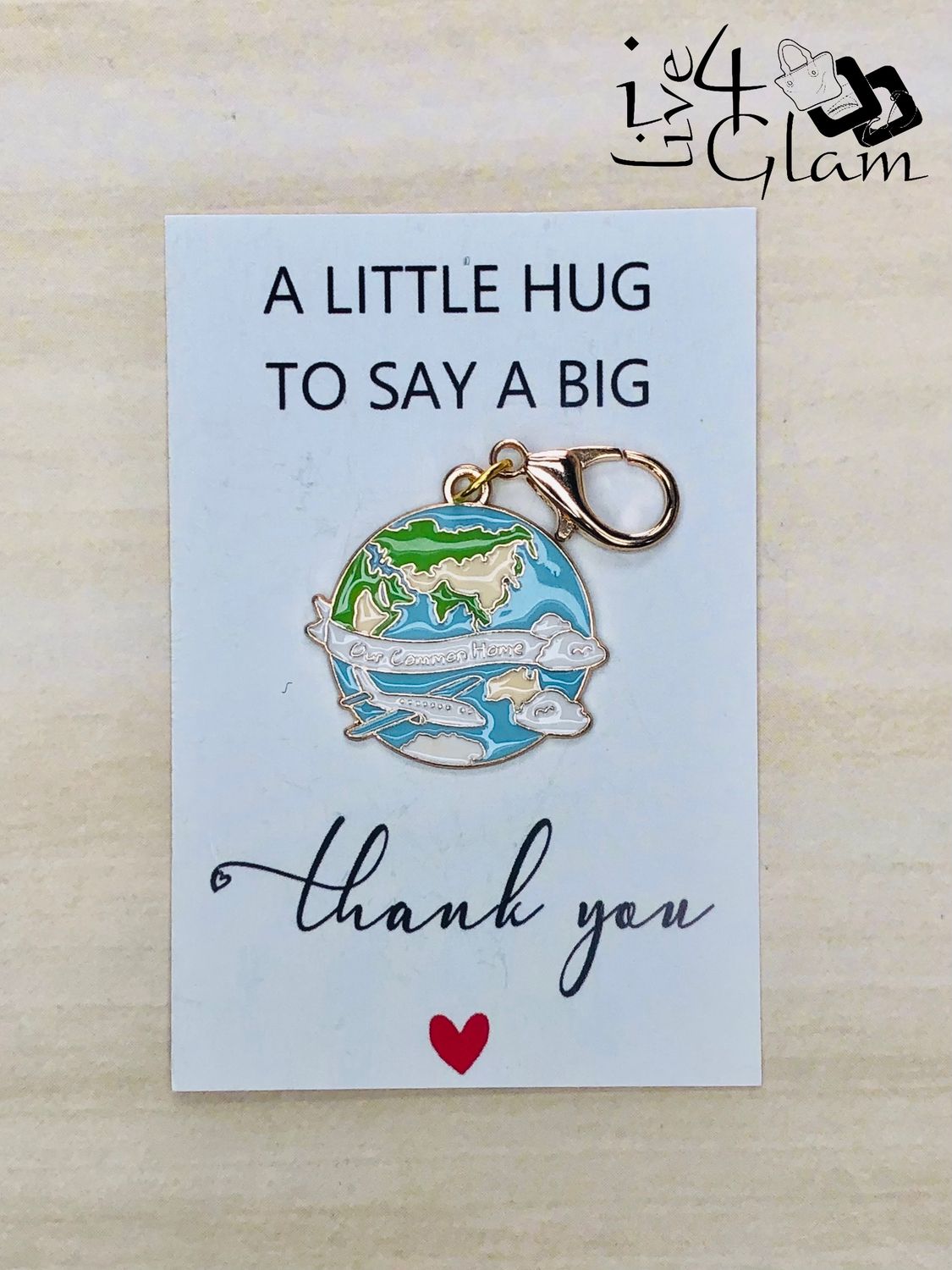 Travel Charm Keychain with Thank You Card Style 5