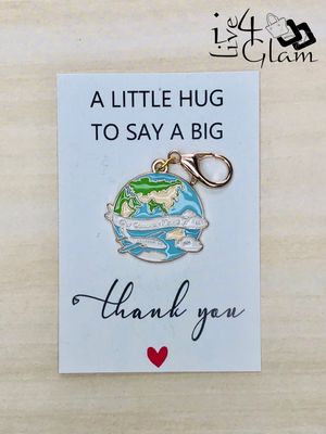 Travel Charm Keychain with Thank You Card Style 5
