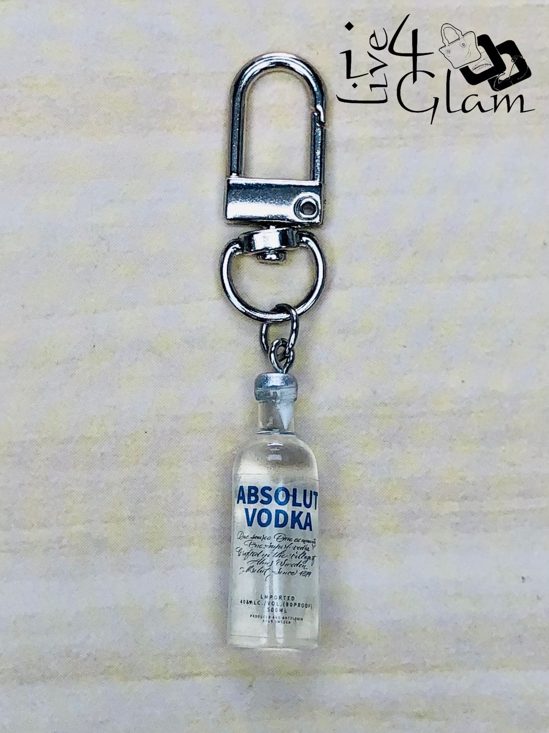 Mini Replica Absolut Vodka Keychain