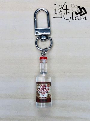 Mini Replica Old Captain Caribbean Rum Keychain