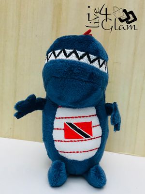 Plush Dinosaur Souvenir Keychain Blue