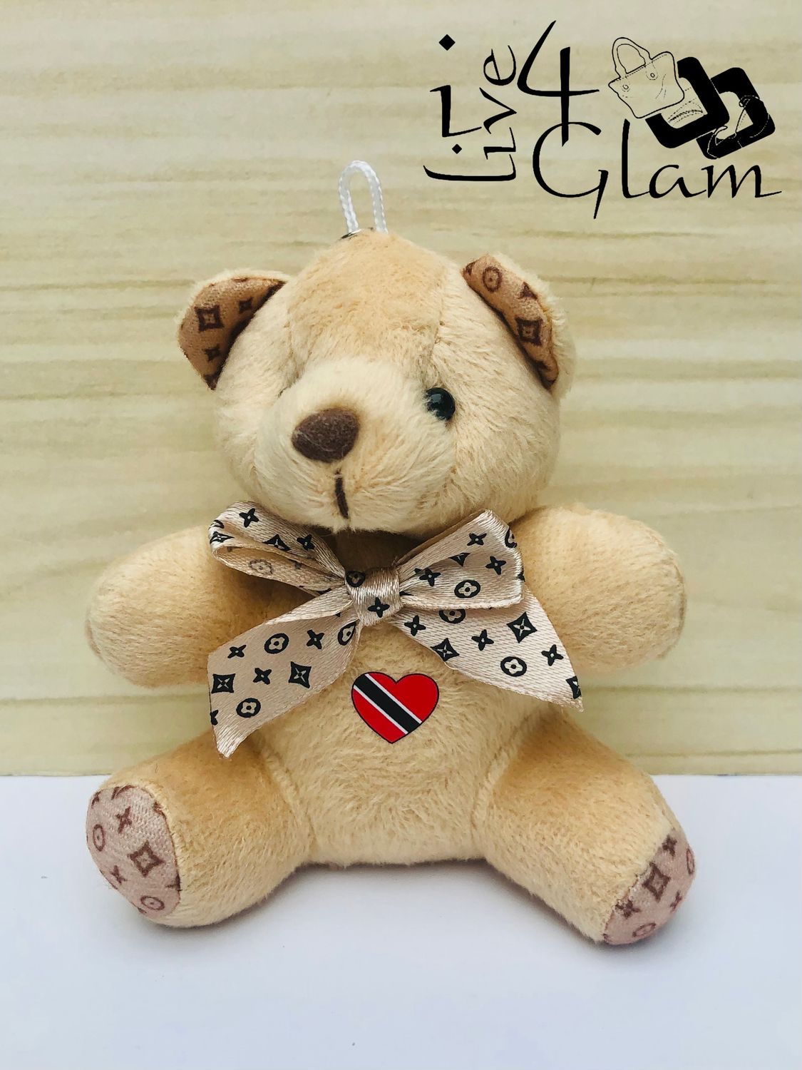 Plush Bear Souvenir Keychain Light Brown