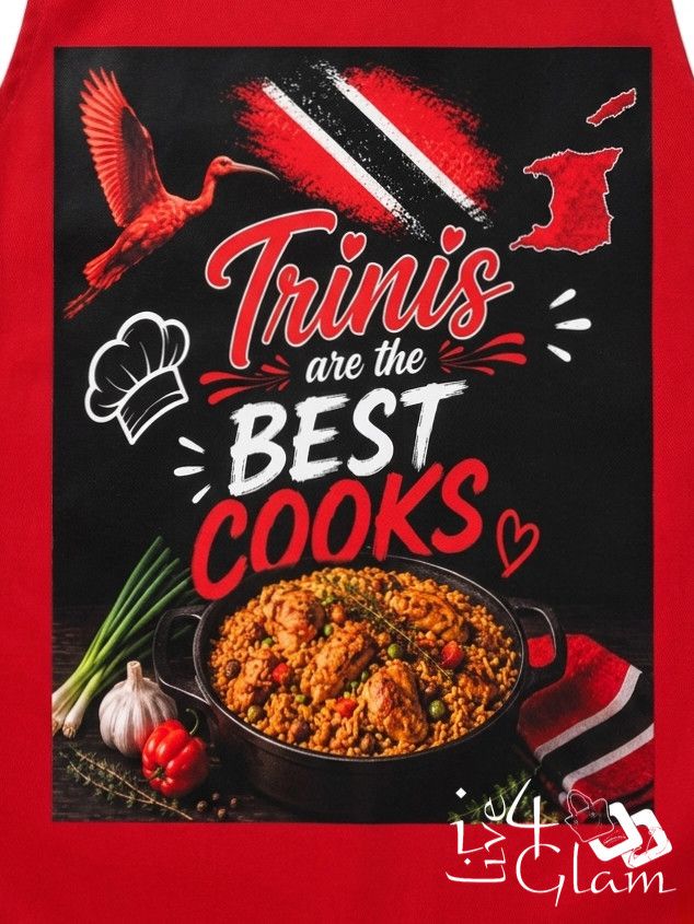 Trinis Are The Best Cooks Apron Red Style 2