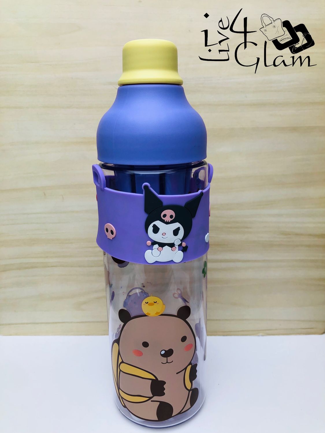 Purple Capybara and Kuromi Fruit Infuser Bottle