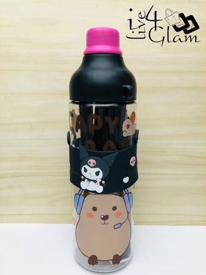Black Capybara and Kuromi Fruit Infuser Bottle