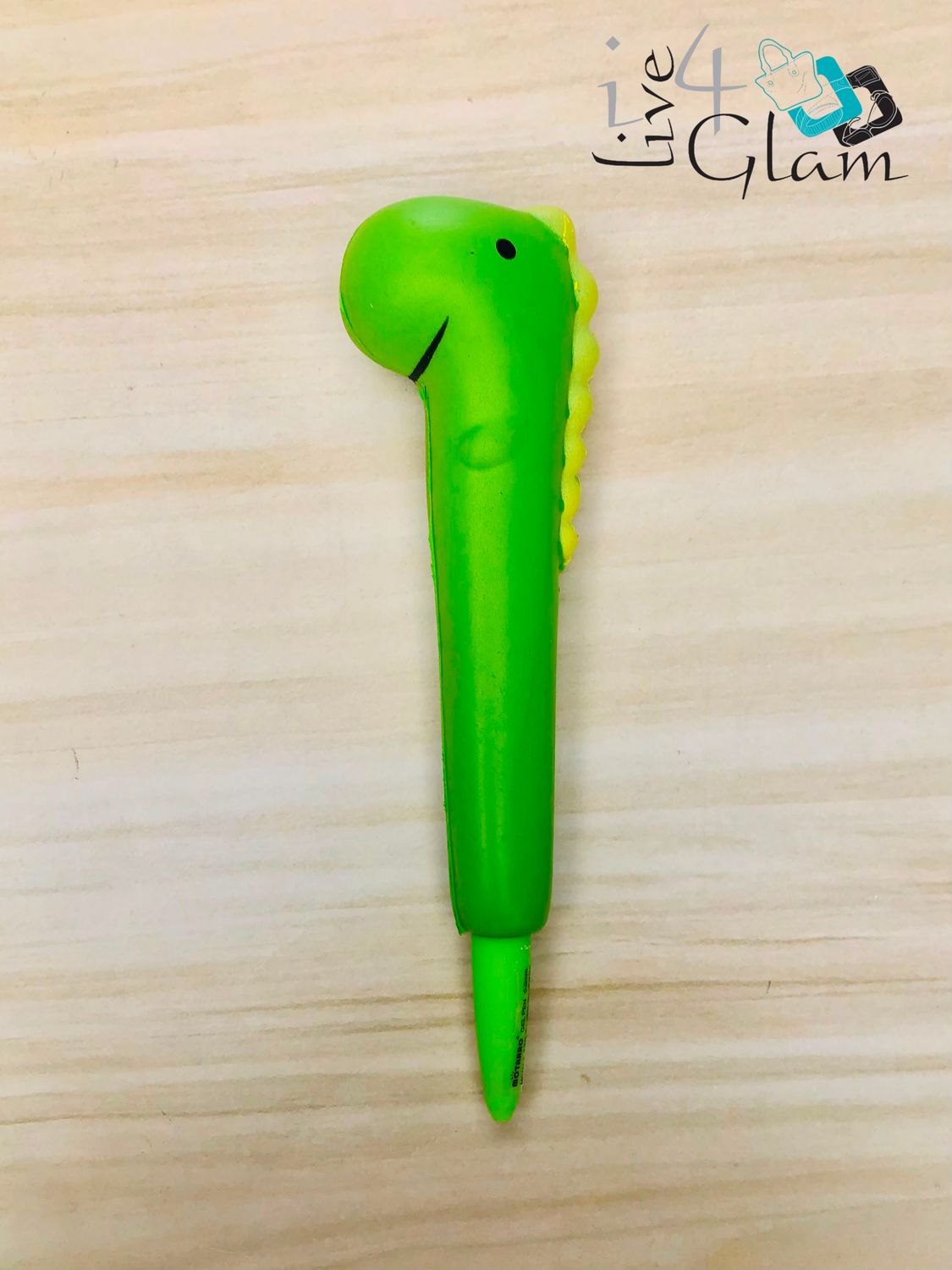 Green Dinosaur Soft Touch Gel Pen