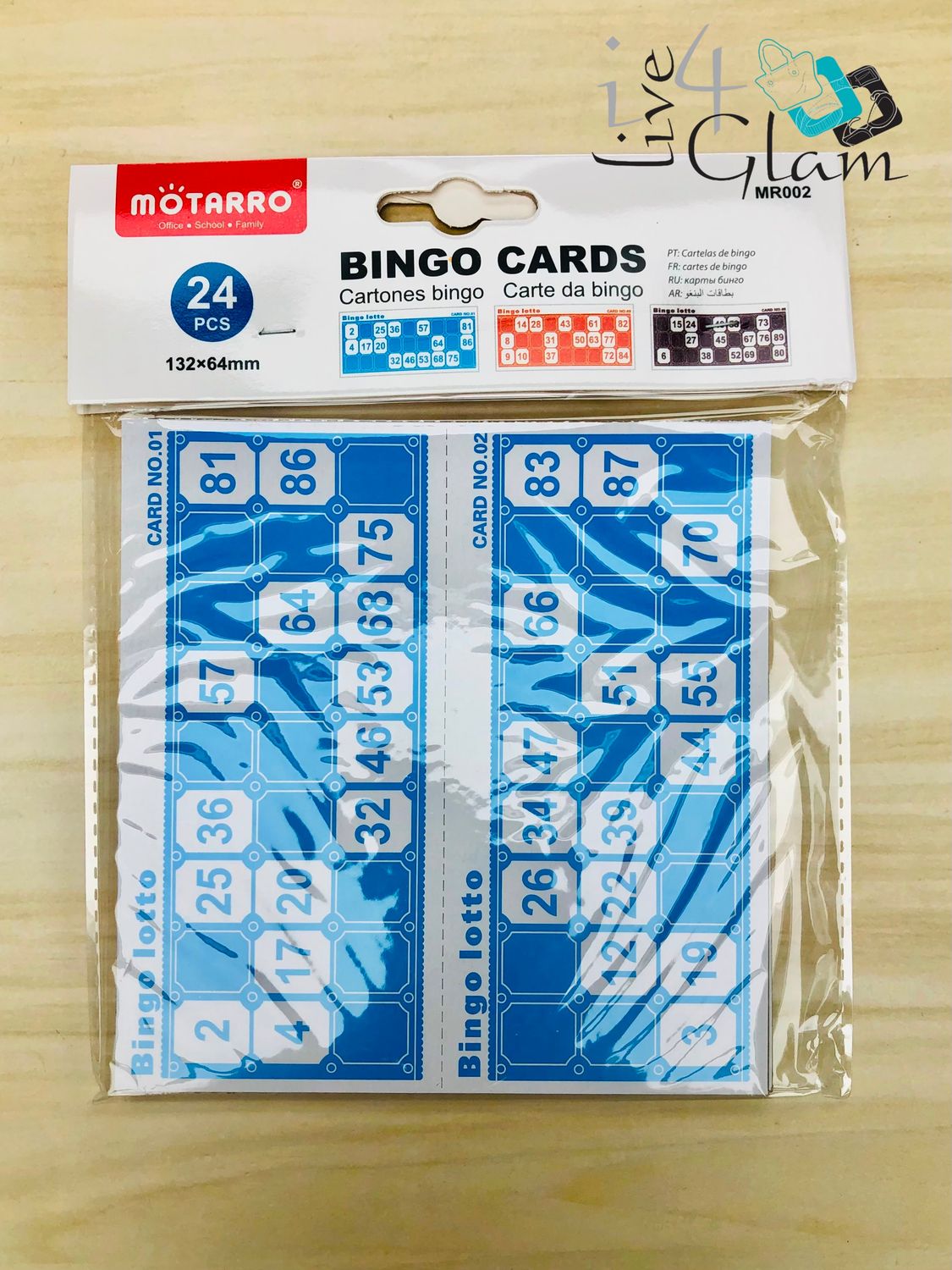 Bingo Playing Cards 13x64mm