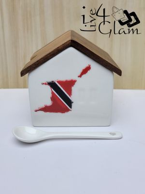 Trinidad and Tobago Souvenir Sugar Pot