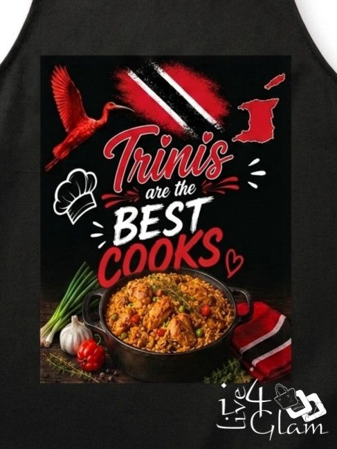 Trinis Are The Best Cooks Apron Black Style 2