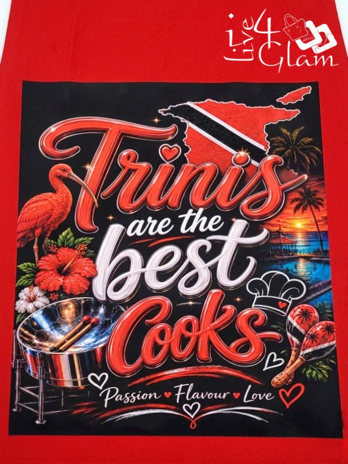 Trinis Are The Best Cooks Apron Red Style 1