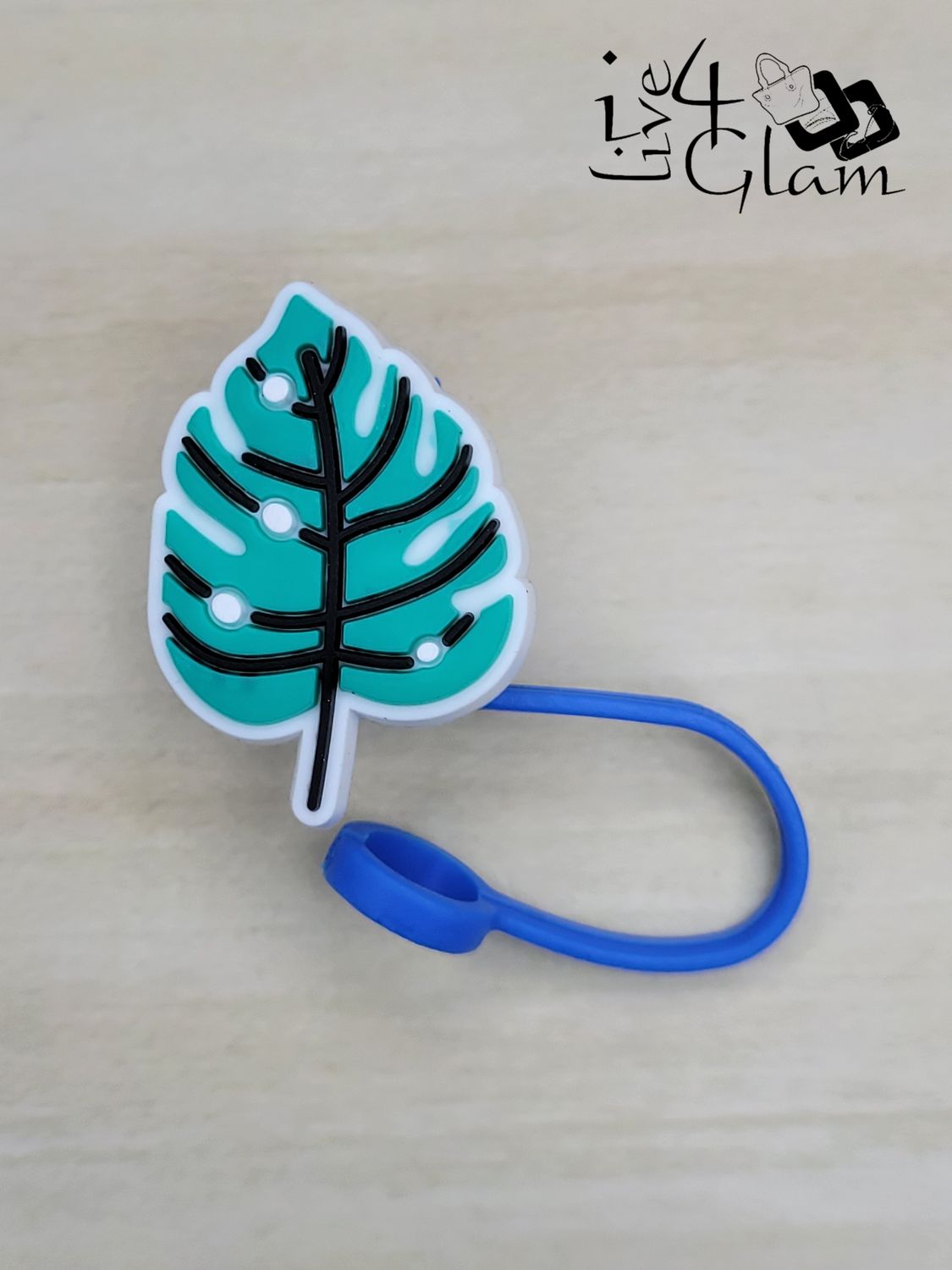 Plant Silicone Straw Cover, Style: Leaf