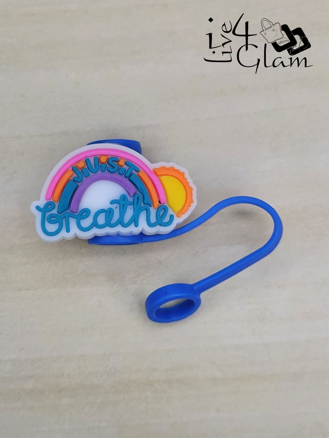 Quote Silicone Straw Cover, Style: Just Breathe