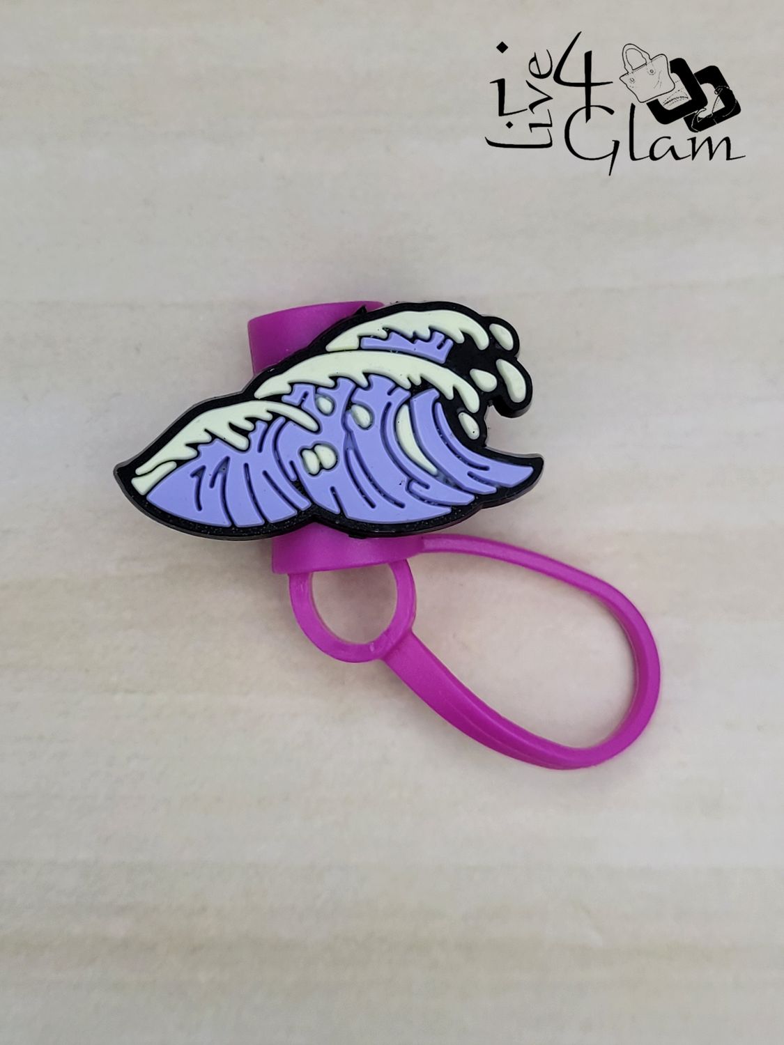 Beach Silicone Straw Cover, Style: Wave
