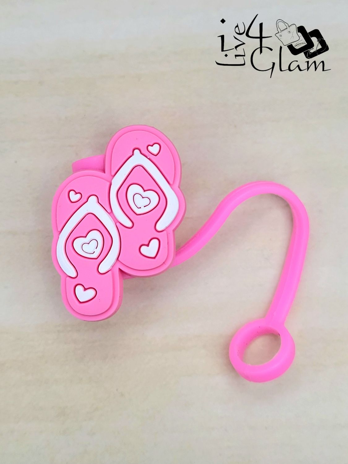 Accessories Silicone Straw Cover, Style: Pink Flip Flop