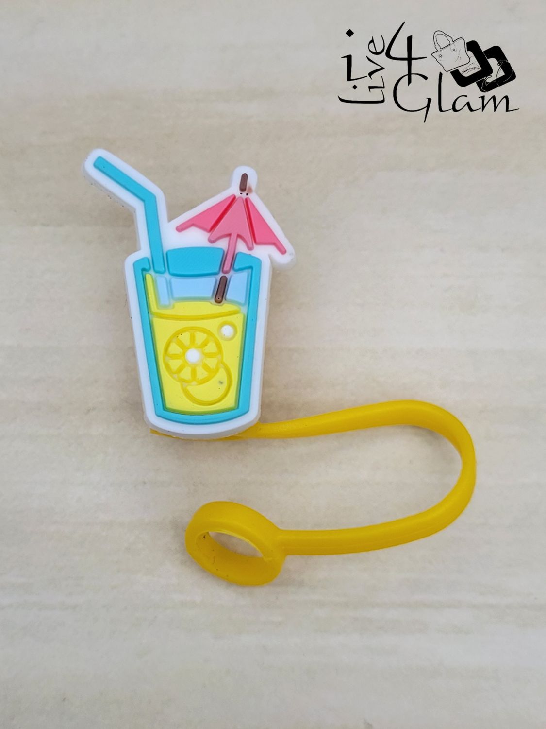 Silicone Straw Cover, Style: Lemonade