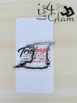 Trinidad and Tobago Carabiner Silver Toned