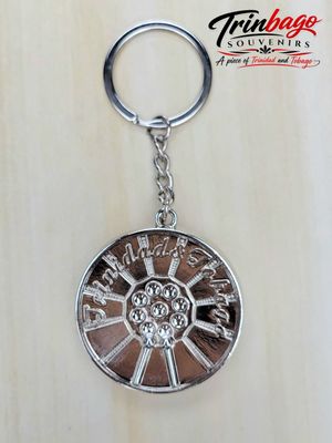 Trinidad and Tobago Silver Steelpan Opener Keychain