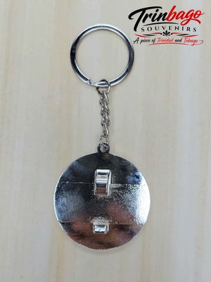 Trinidad and Tobago Silver Steelpan Opener Keychain