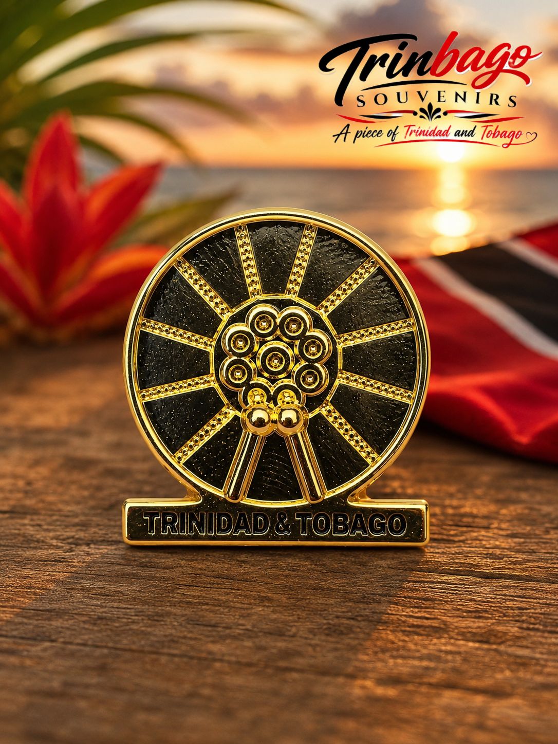 Gold Toned Steelpan Pin