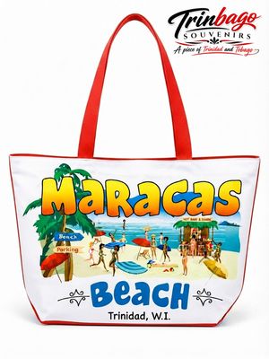 Maracas Beach Tote Bag Red