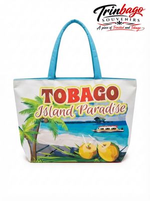 Tobago Beach Tote Bag Light Blue