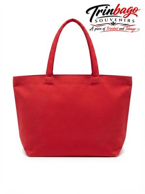 Tobago Beach Tote Bag Red