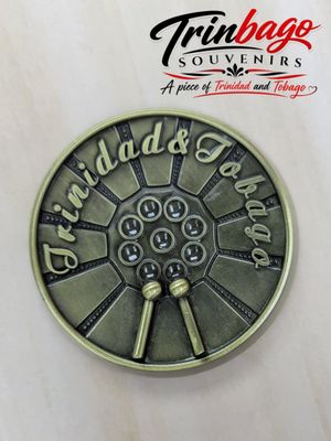Trinidad and Tobago Steelpan Magnet Gold Toned