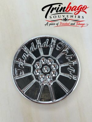 Trinidad and Tobago Steelpan Magnet Silver Toned