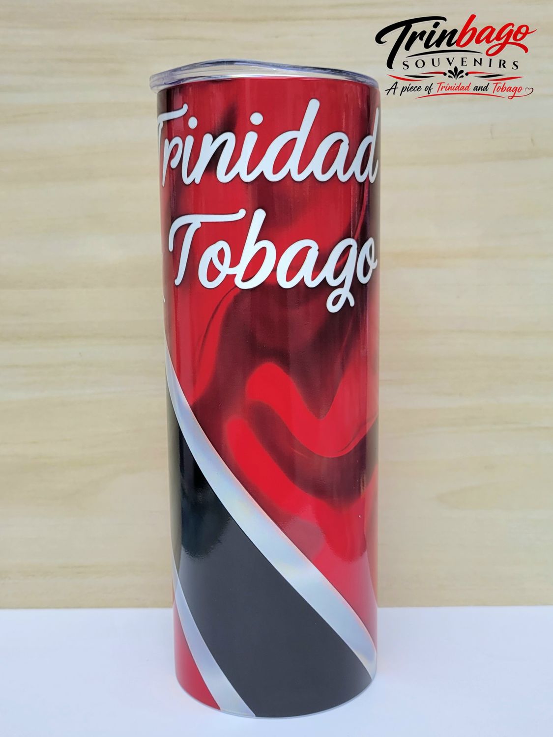 Trinidad and Tobago Red, White and Black 20oz Tumbler