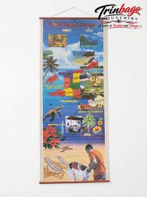 Trinidad and Tobago Historical Bamboo Scroll