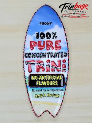 Trinidad and Tobago Souvenir Surfboard Magnet Style 2