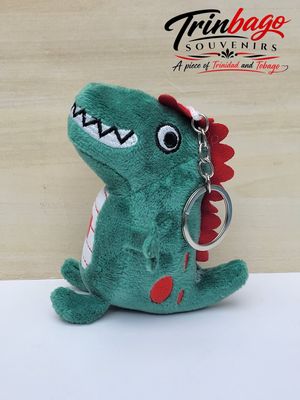 Plush Dinosaur Souvenir Keychain Green