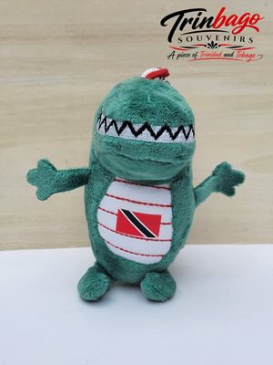 Plush Dinosaur Souvenir Keychain Green