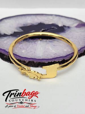 Trinidad Stainless Steel Gold Toned Bangle