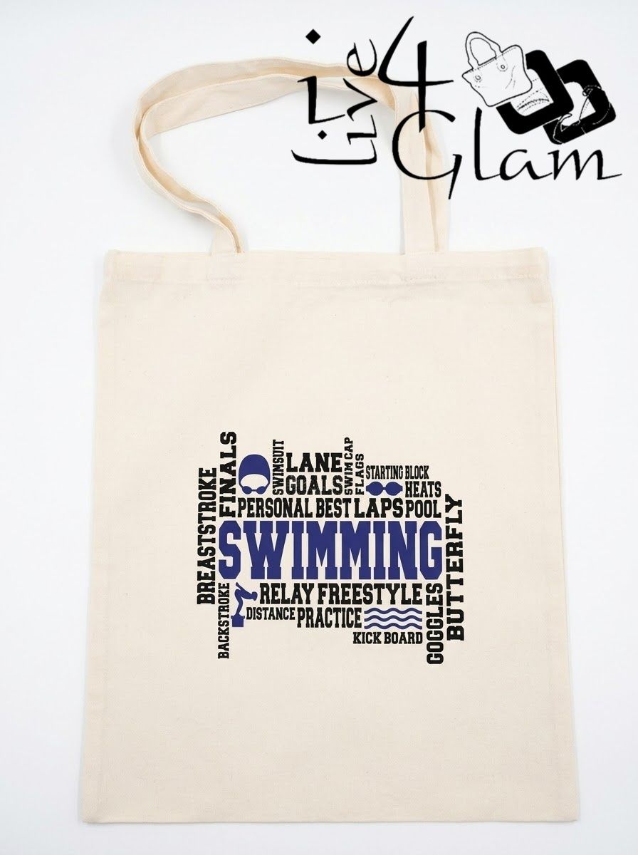 White Canvas Tote Bag Swim