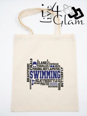 White Canvas Tote Bag Swim