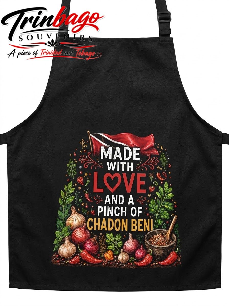 Made with Love and Chadon Beni Apron Black