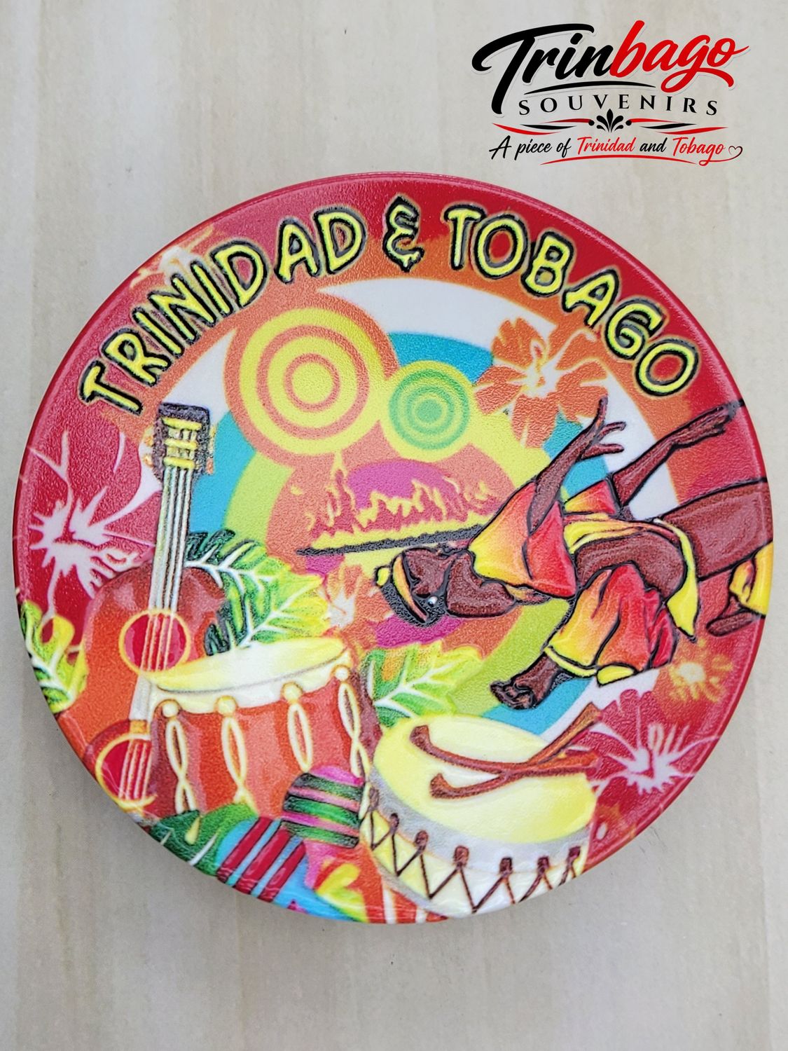 Trinidad and Tobago Round Magnet Style 3