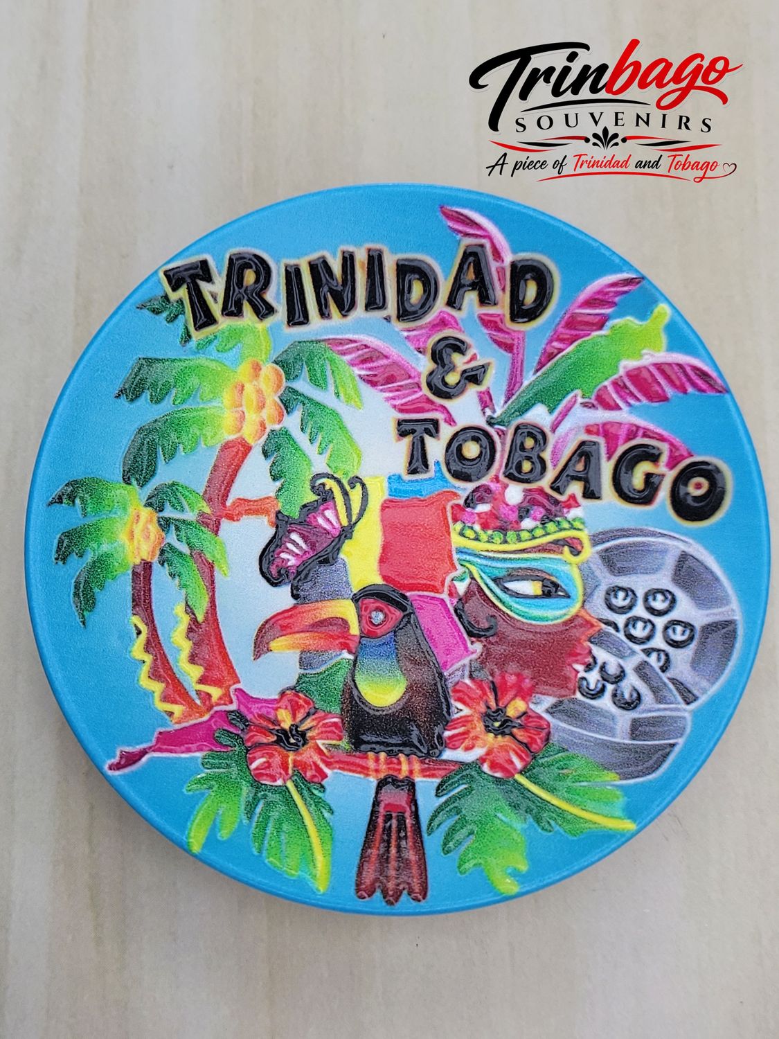 Trinidad and Tobago Round Magnet Style 2