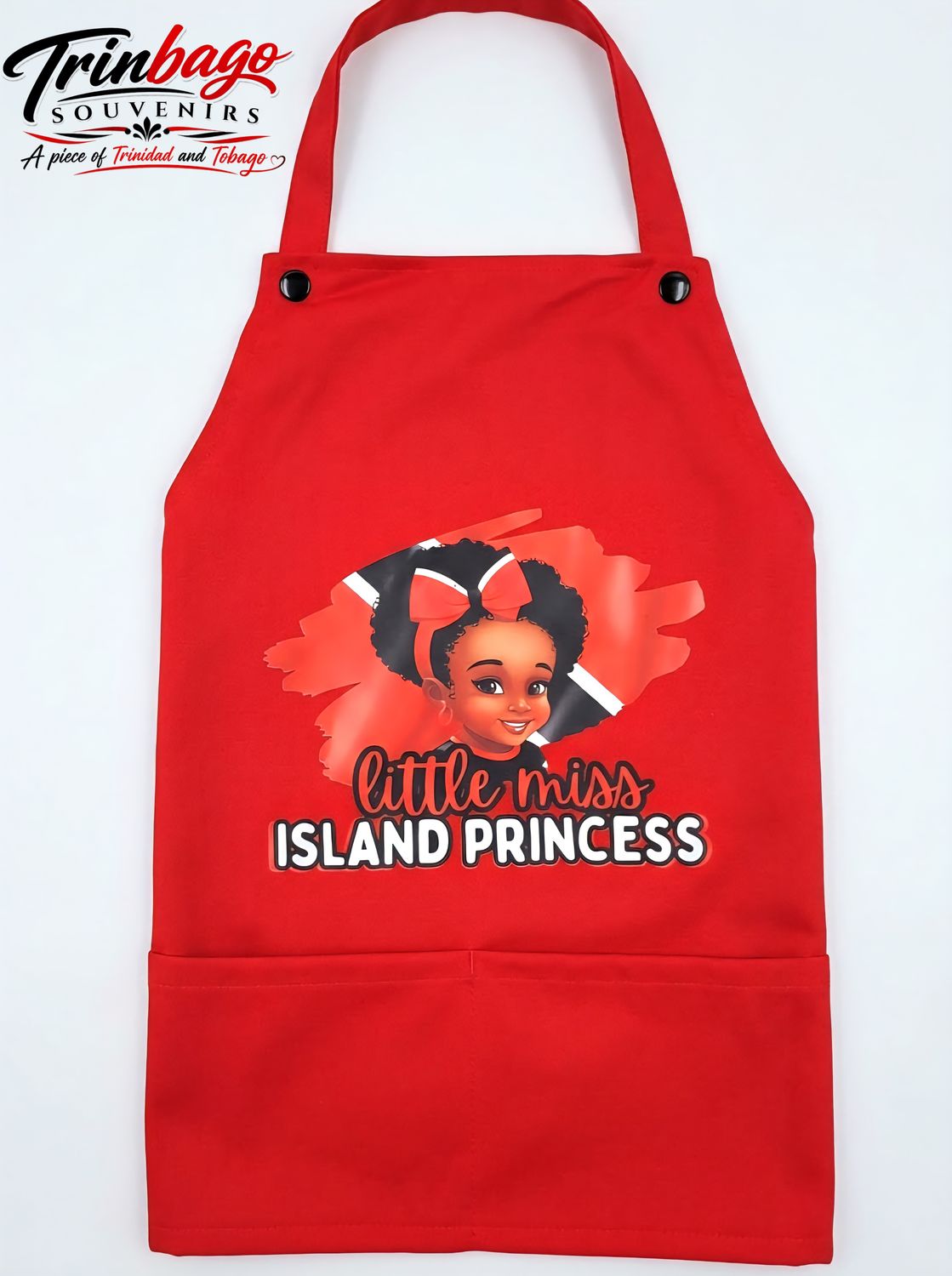 Kid's Red Two Pocket Apron Island Princess