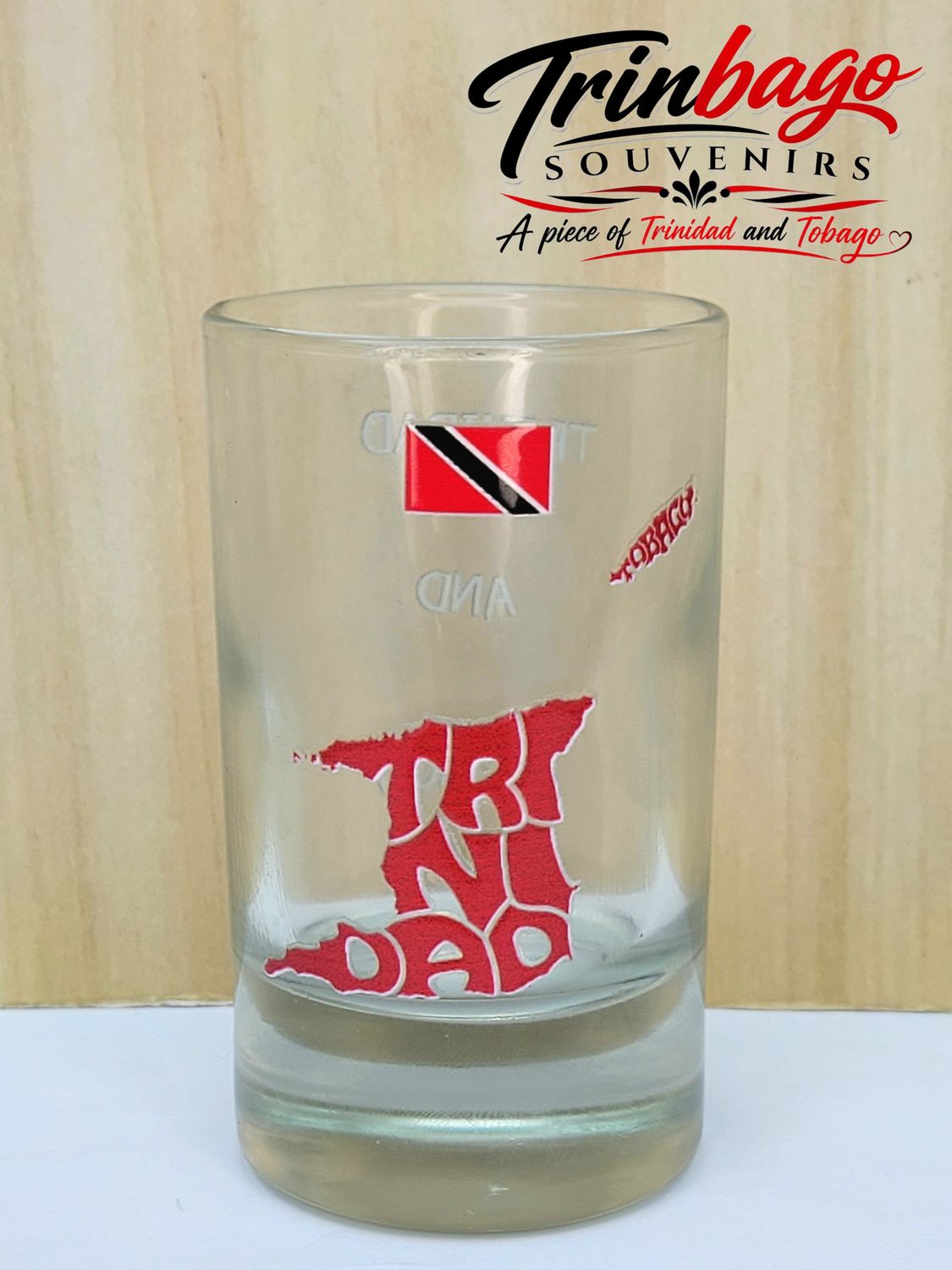 Souvenir Shot Glass Trinidad and Tobago Outline