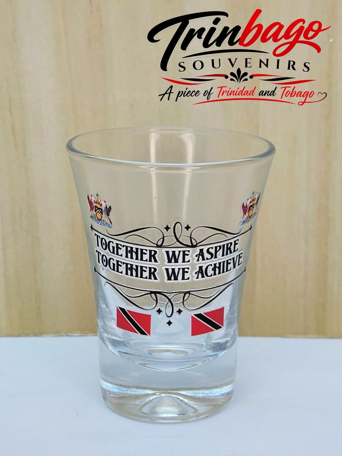 Trinidad and Tobago Motto Mini Shot Glass