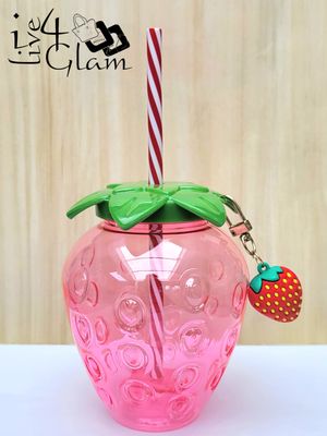 Red Strawberry Cup with Keychain